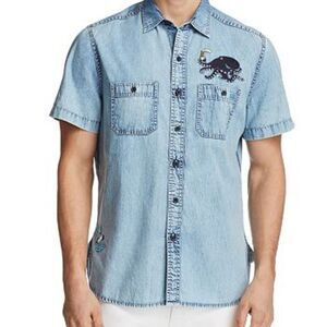 MICHAEL BASTIAN Octopus Embroidered S/S Shirt S